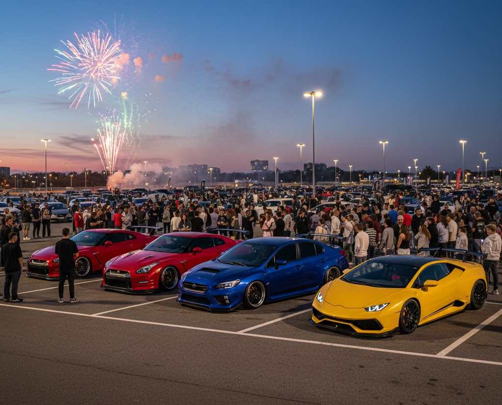 Autós találkozók és tuning események látványos lezárása